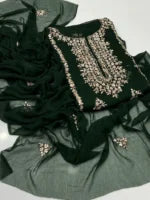 2Pc Unstitched Chiffon Outfit – Handmade Gota Embroidery