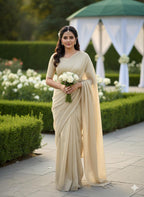 Luxury Korean Shesha Silk Saree – Full Galleter Work (7 Meter)