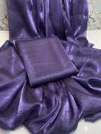 Luxury Korean Shesha Silk Saree – Full Galleter Work (7 Meter)