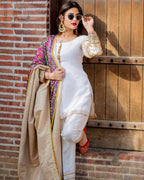 Fancy Dupatta | medium silk | mirror work | Handwork Embellished