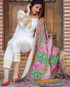 Fancy Dupatta | medium silk | mirror work | Handwork Embellished