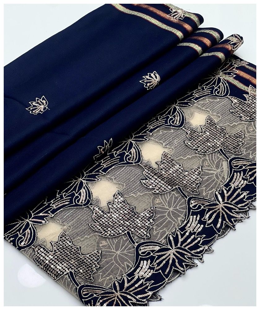 Luxury Pashmina Shawl – Beautiful Sequence & Cut Work Design, Excellent Quality