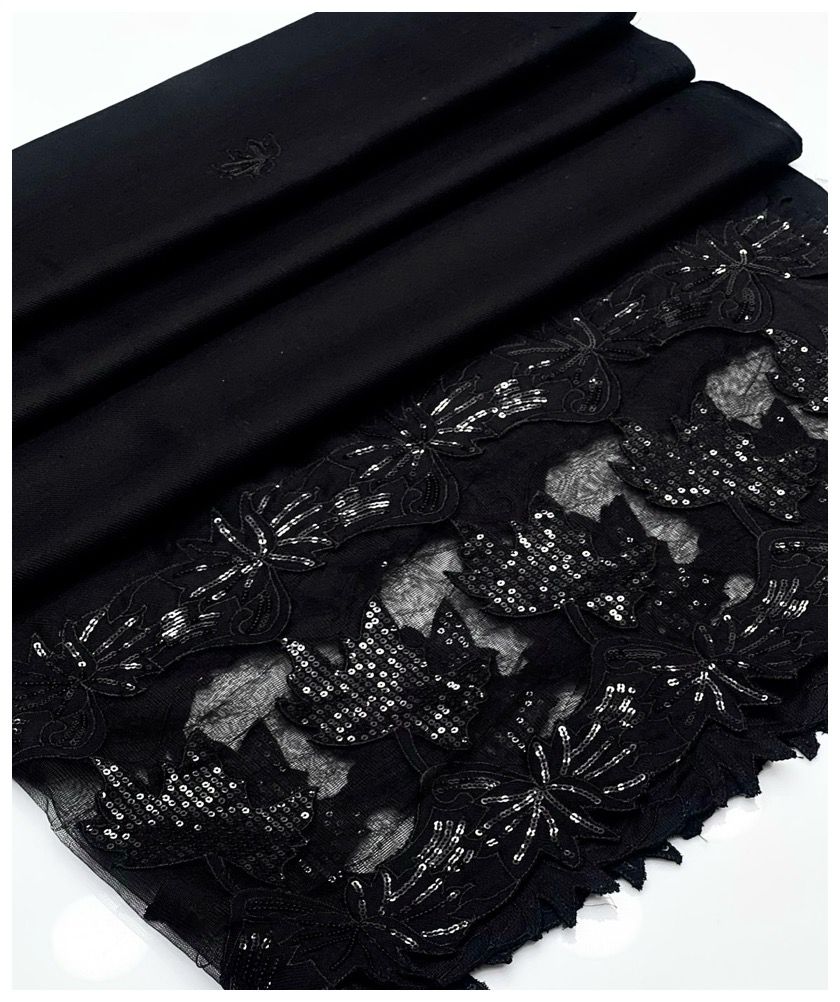 Luxury Pashmina Shawl – Beautiful Sequence & Cut Work Design, Excellent Quality