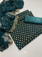 Luxury Premium Stara Pane Work Outfit – Designer Shirt, Trouser & Dupatta