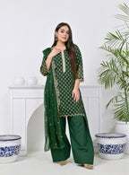 Luxury Premium Stara Pane Work Outfit – Designer Shirt, Trouser & Dupatta