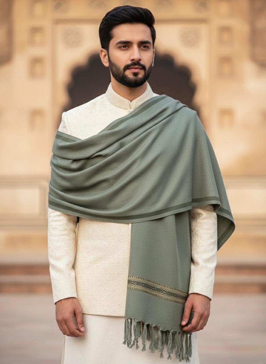 Acrylic Wool Men’s Shawl – Elegant, Warm & Premium Quality