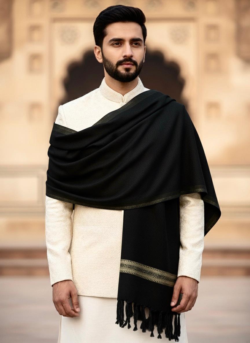 Acrylic Wool Men’s Shawl – Elegant, Warm & Premium Quality